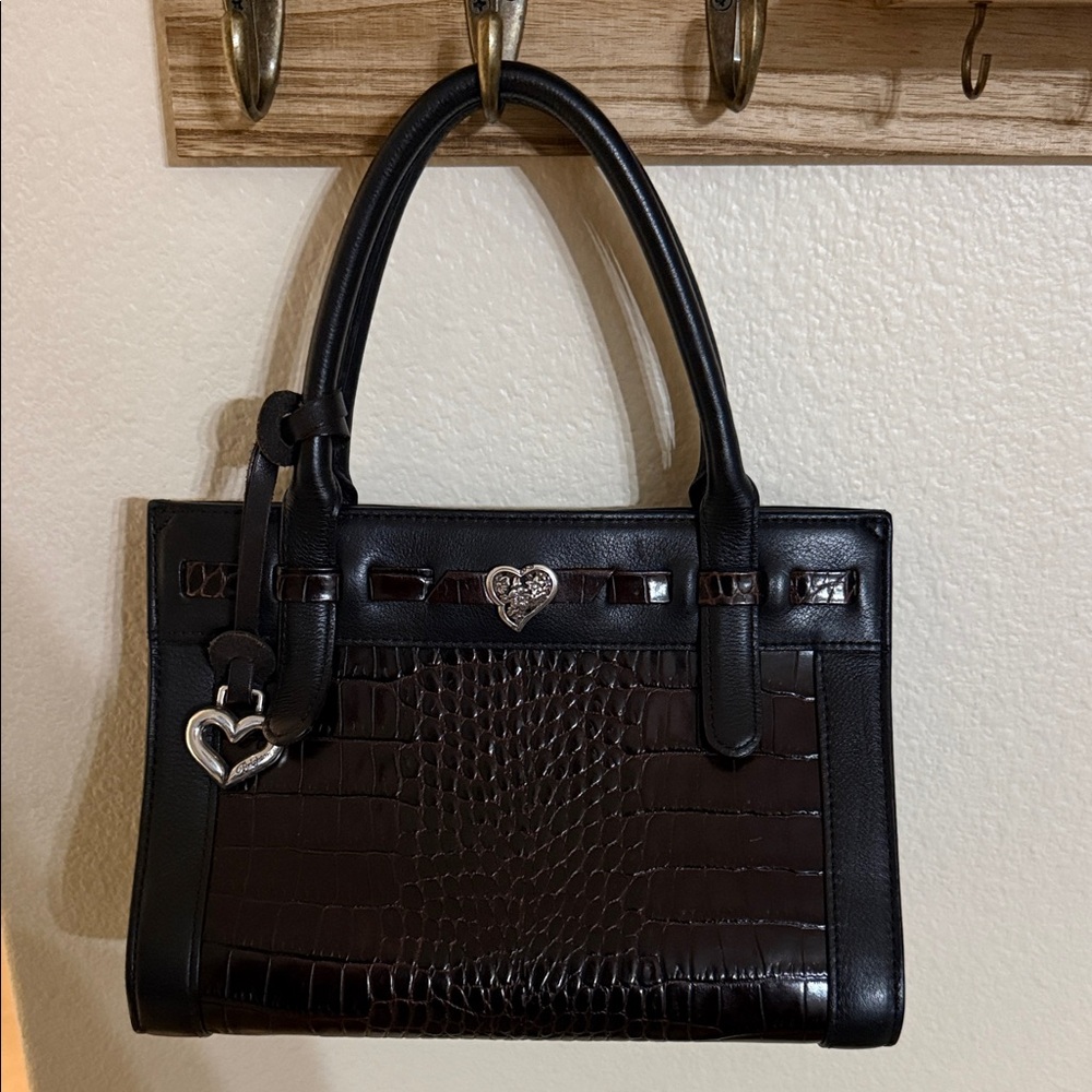 Brighton Black and Brown Mini Shoulder Bag